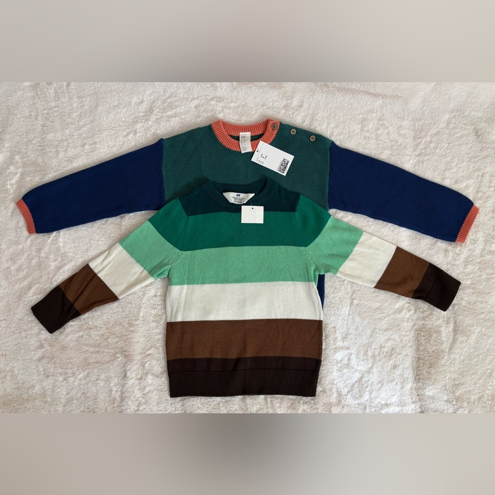 Both for $16 H&M Striped Knit Sweater for toddler boys